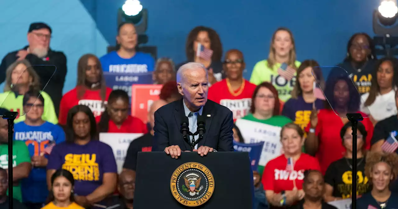 Amid a slow start, Biden hits 2024 campaign trail with a nod to labor support