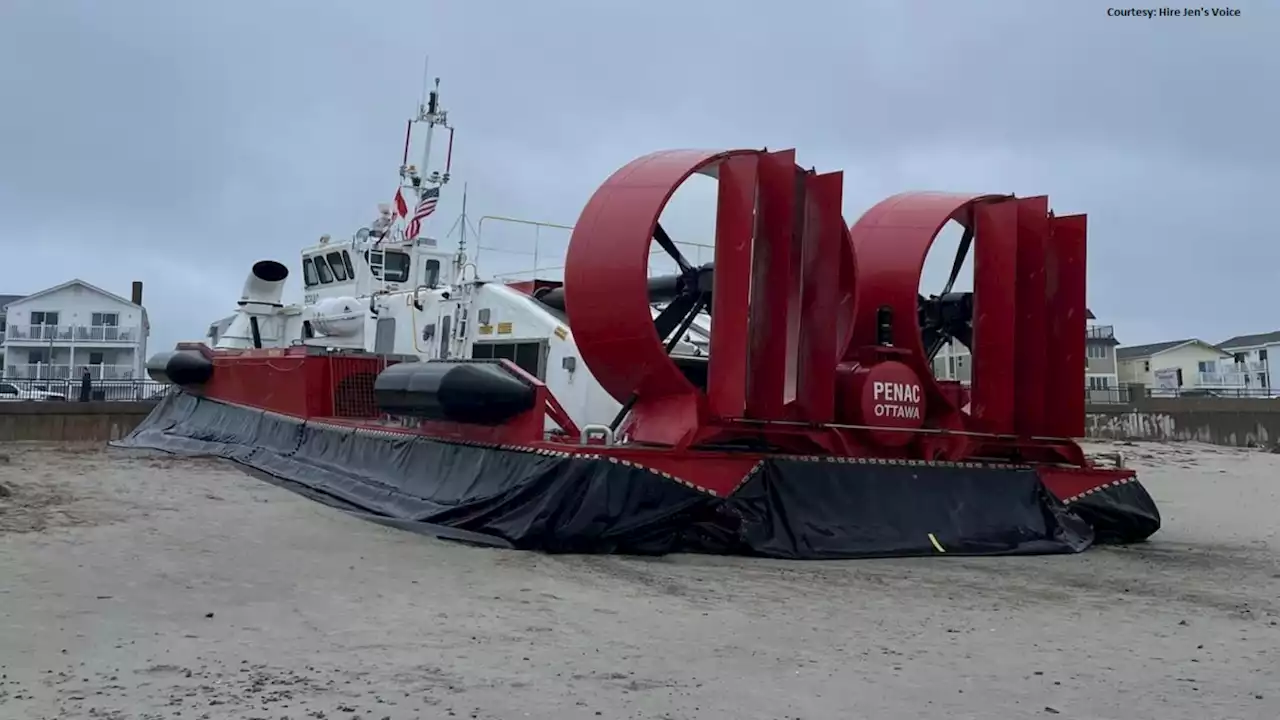 Hovercraft ‘beaches' itself on Hampton Beach, no one injured