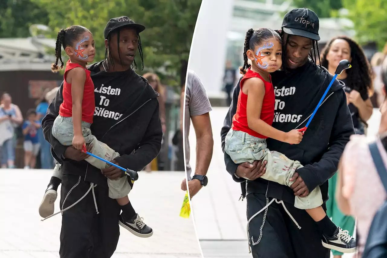 Travis Scott spends quality time with Stormi in London for Father’s Day