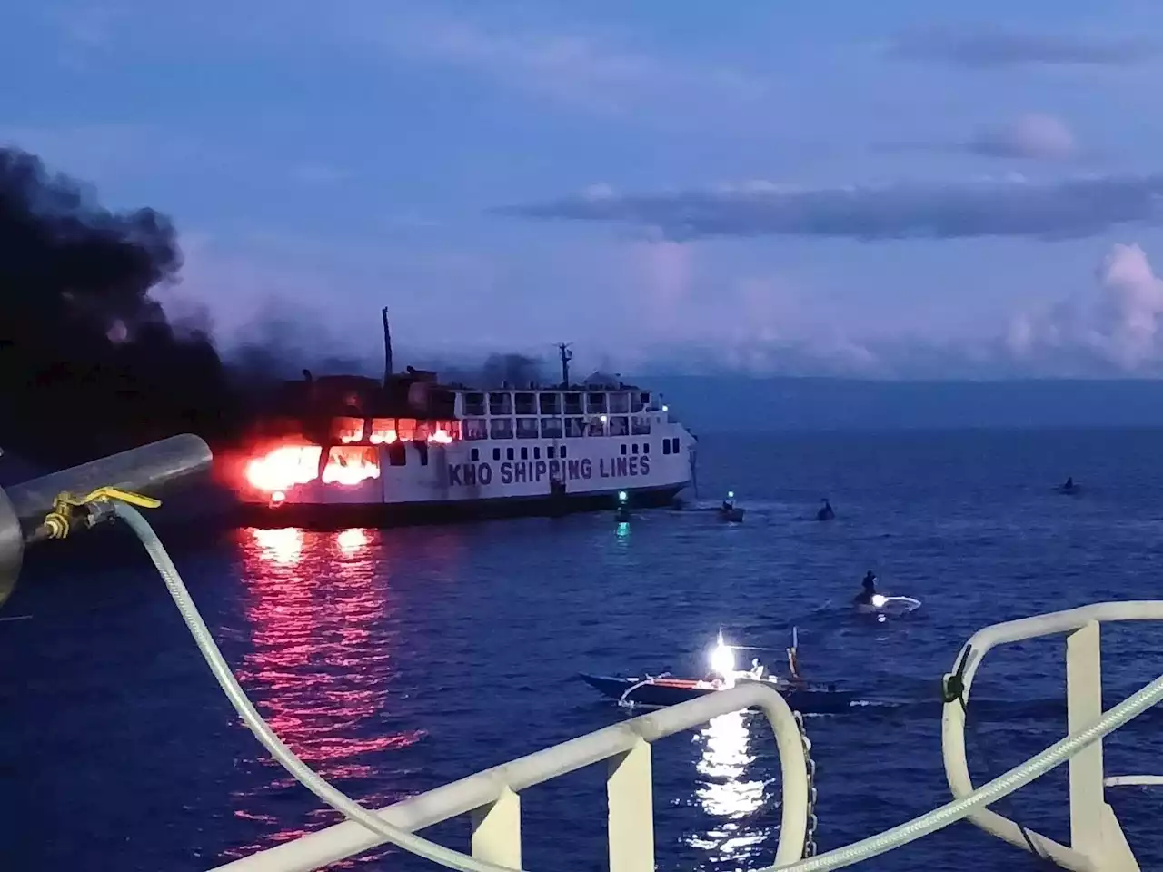 All 120 people rescued as vessel catches fire off Bohol waters