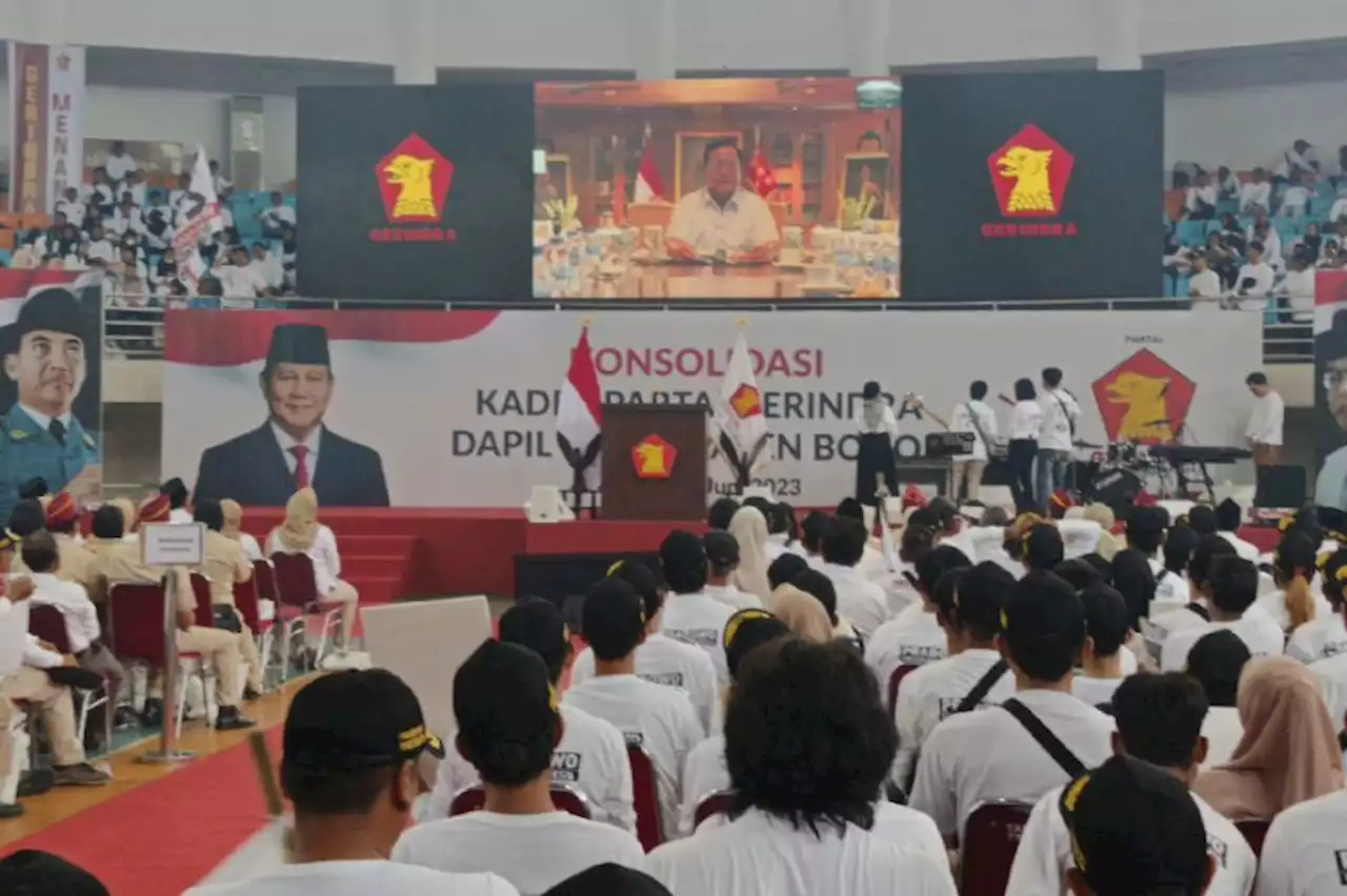 Konsolidasi Kader Gerindra Dapil I Bogor, Prabowo: Bergabung dengan Presiden Jokowi Jalan yang Benar