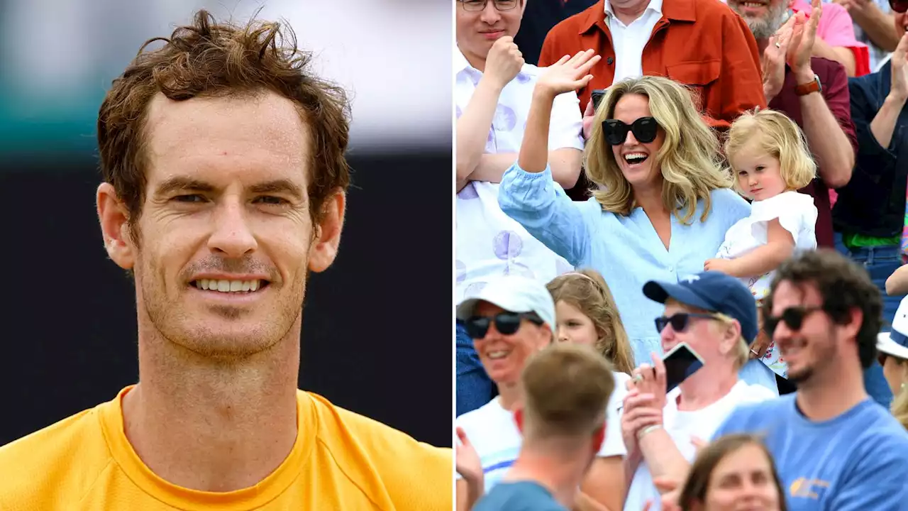 Andy Murray given Father's Day surprise as children show up to see him win Nottingham Open