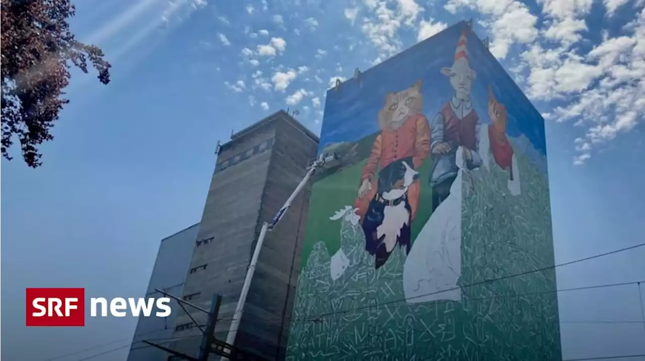 Street-Art auf Silo - In Luzern entsteht gerade das grösste Wandbild der Schweiz