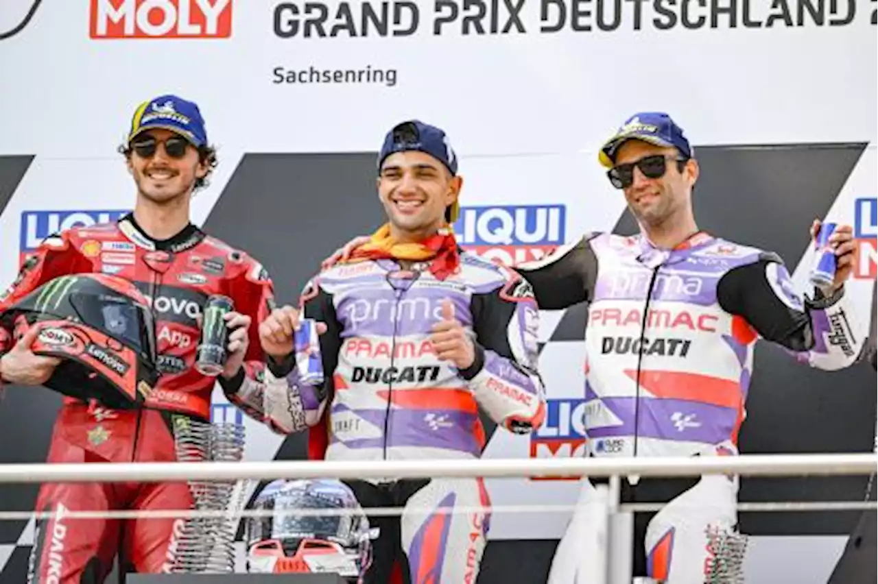 MotoGp, Germania: vince Martin davanti a Bagnaia e Zarco