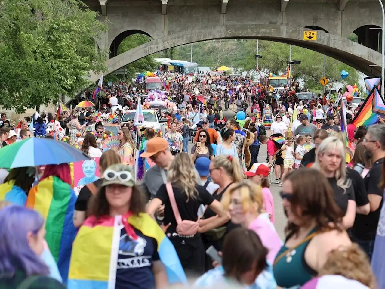 Saskatoon celebrates queer joy with rainbow-bedazzled Pride parade