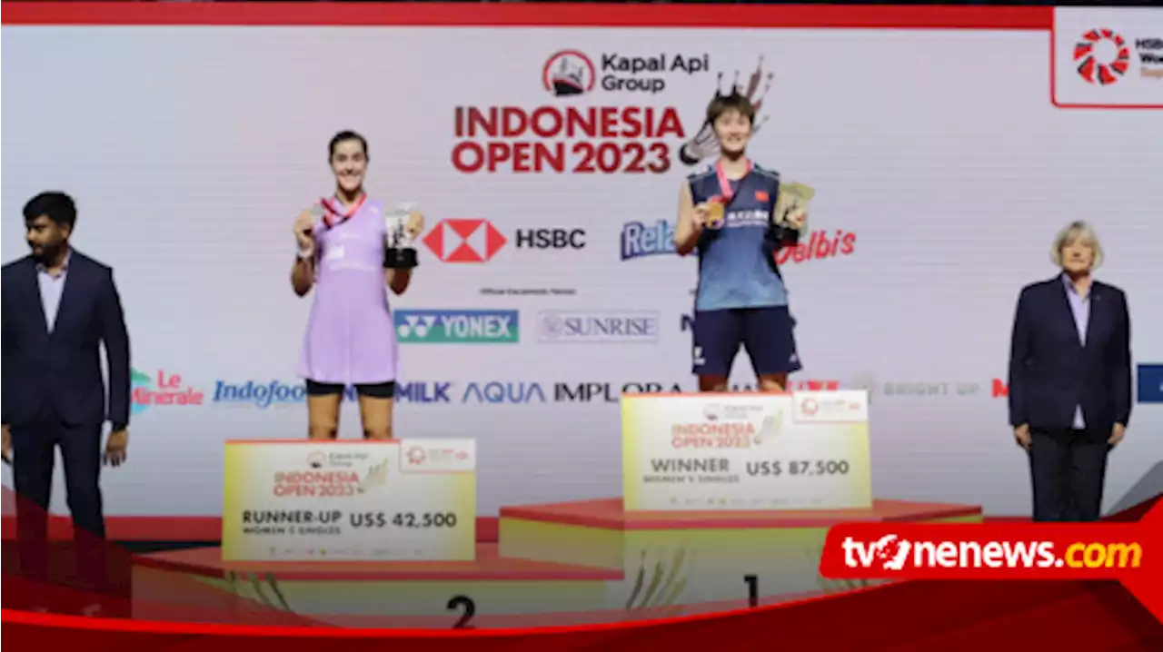 Chen Hentikan Kebangkitan Carolina Marin di Final Indonesia Open 202