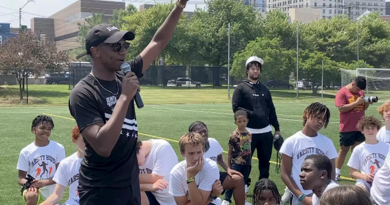 Cleveland Mayor Justin Bibb sees summer crime reduction efforts in action during youth football camp