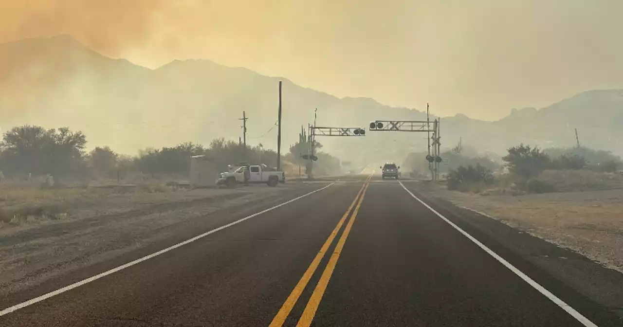 'Kelvin Fire' burning southeast of the Valley, near Kearny, Arizona