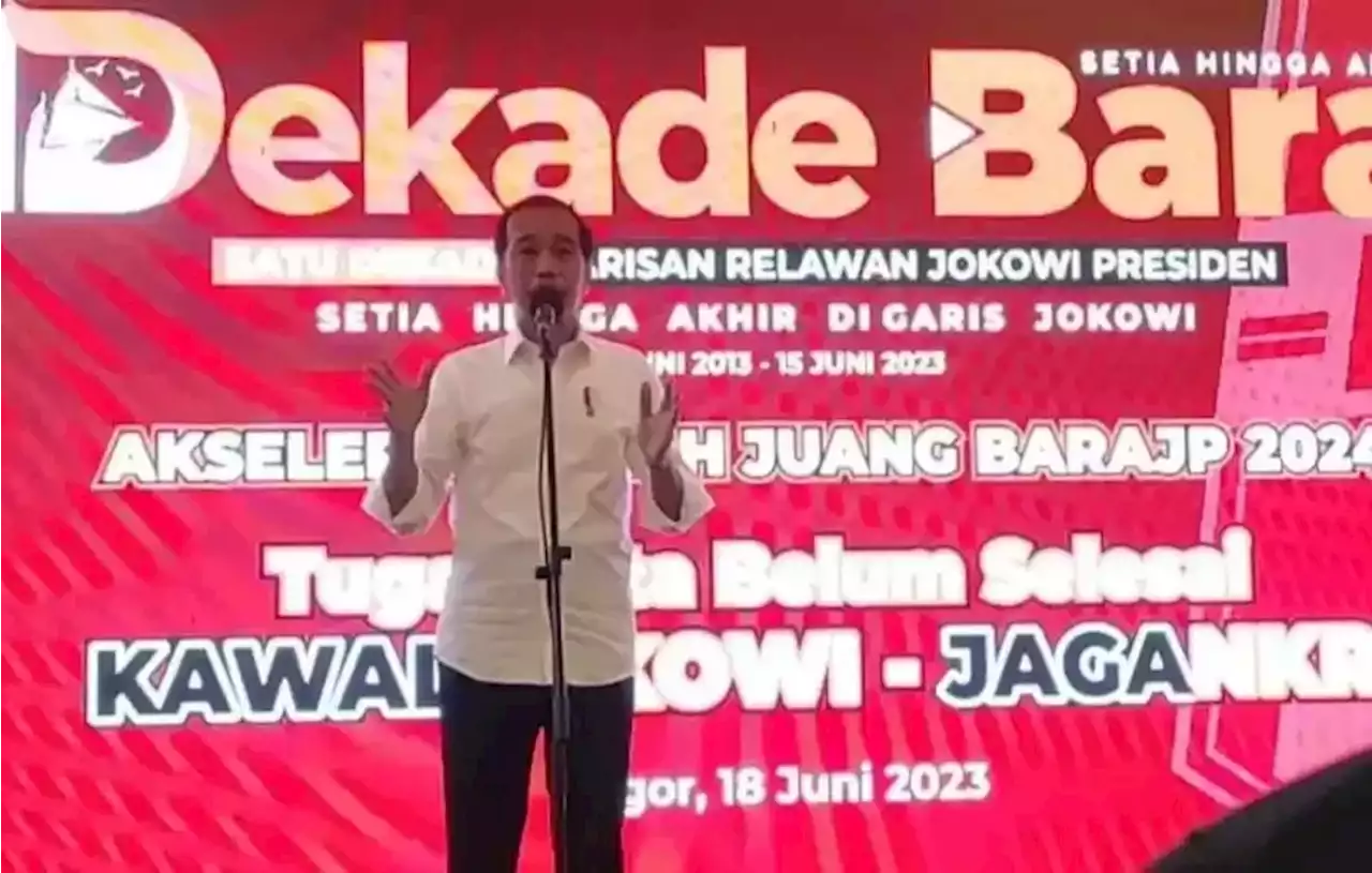 Hadiri Perayaan Ultah Ke-10 BaraJP, Jokowi Ulangi Sikap Dukung Ganjar Pranowo