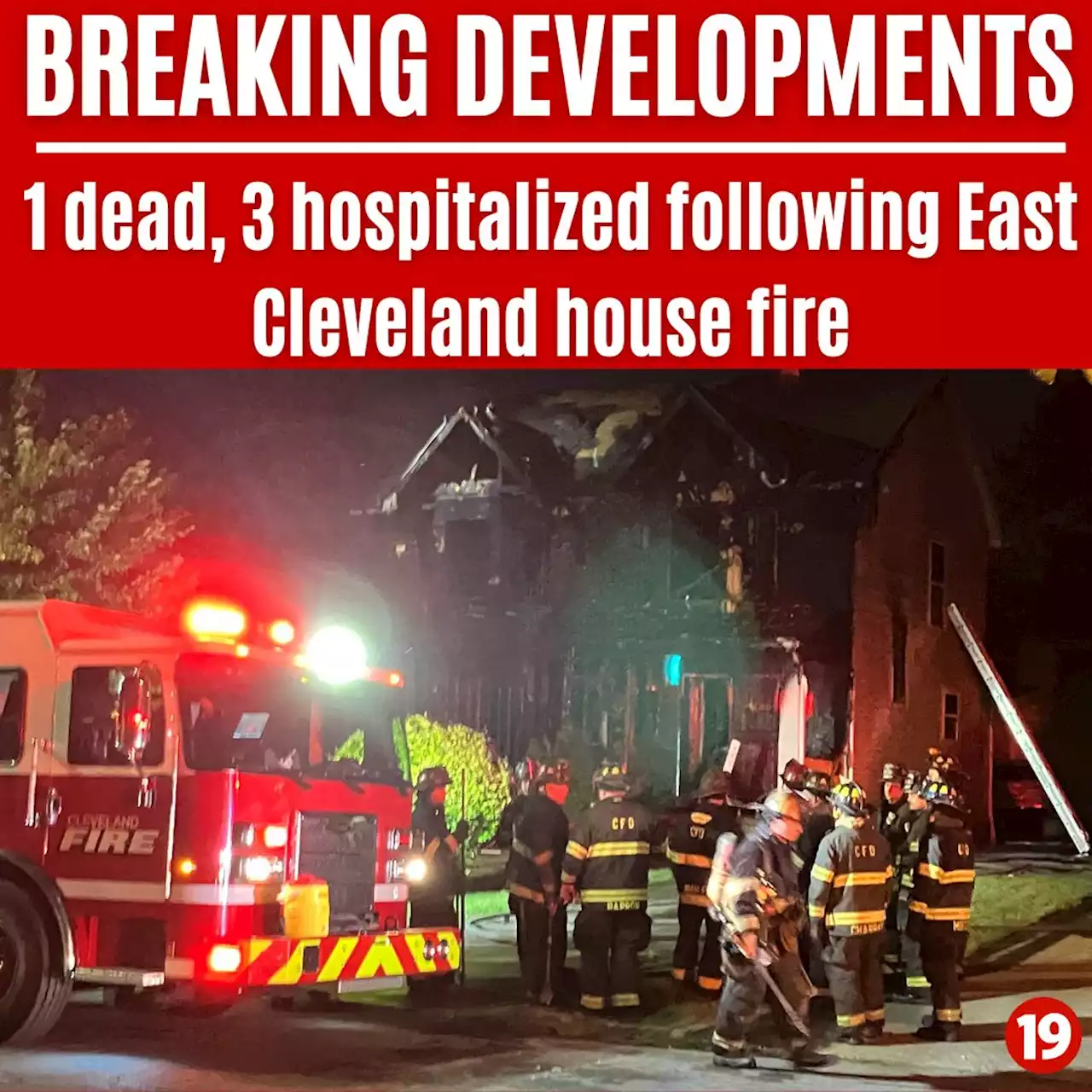 East Cleveland house fire kills 1, injures 3