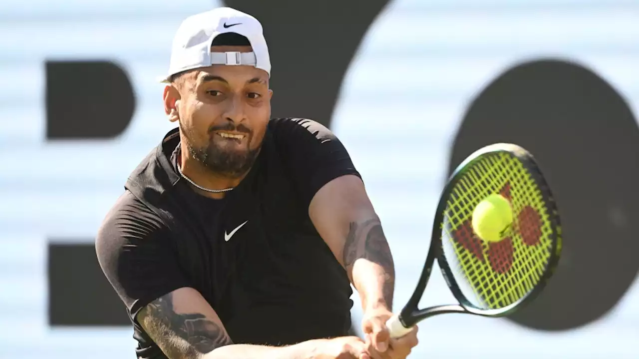 Nick Kyrgios out of Halle Open with knee injury shortly after comeback