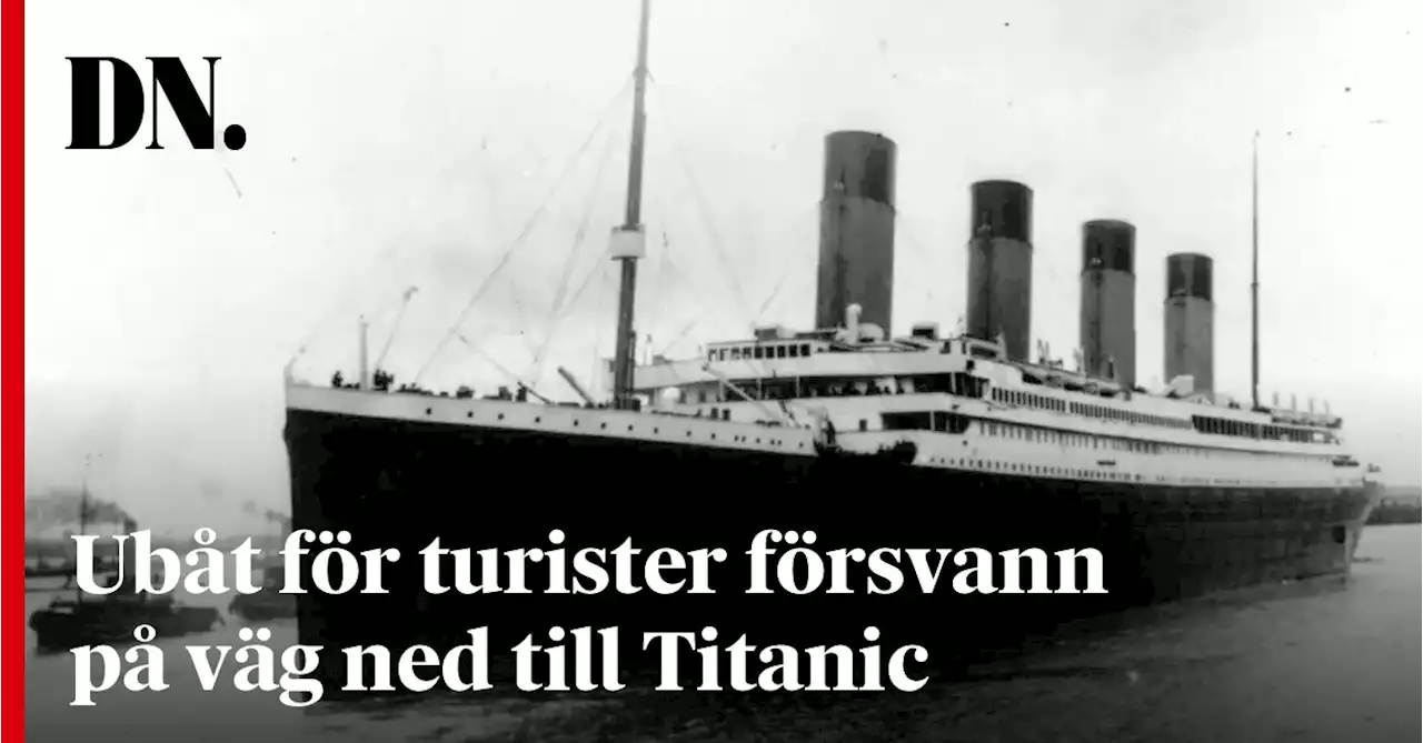 Turistubåt försvann på väg till Titanic