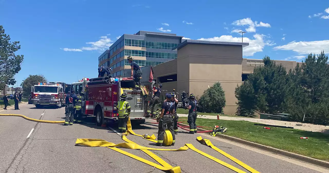 Driver killed, passenger hospitalized after fiery crash into Centennial parking garage