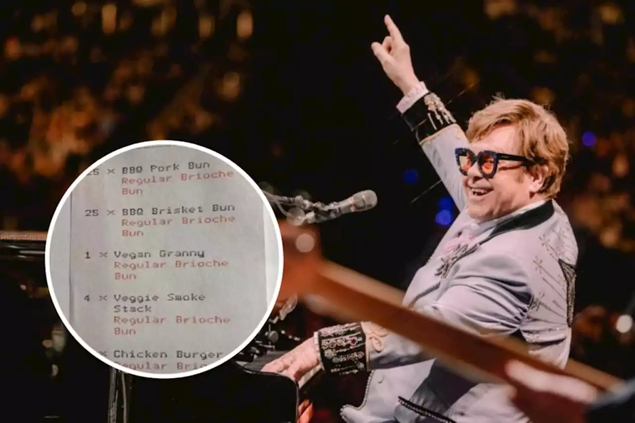 Elton John 'spends over £600 at Glasgow takeaway' during tour as order revealed