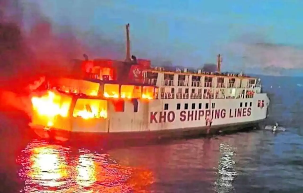 PCG monitors possible spill after ferry catches fire in Bohol