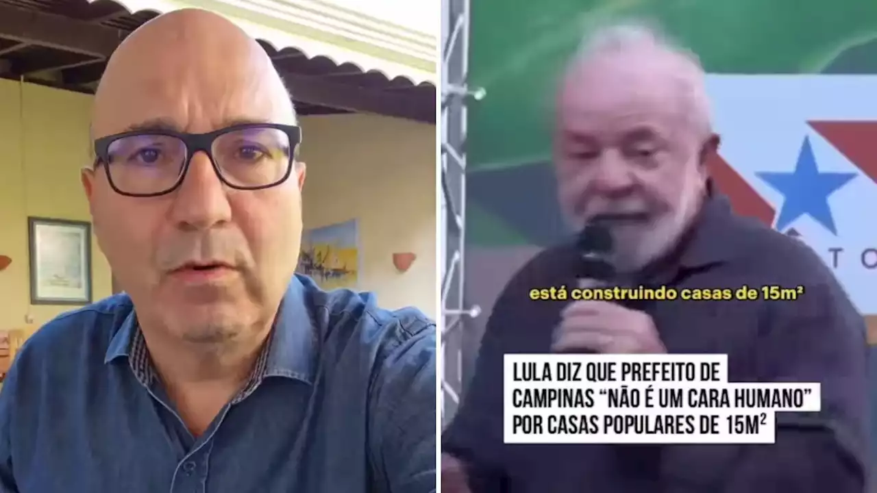 Lula diz que prefeito de Campinas 'não é um cara humano' e paulista rebate: 'Falou bobagens'