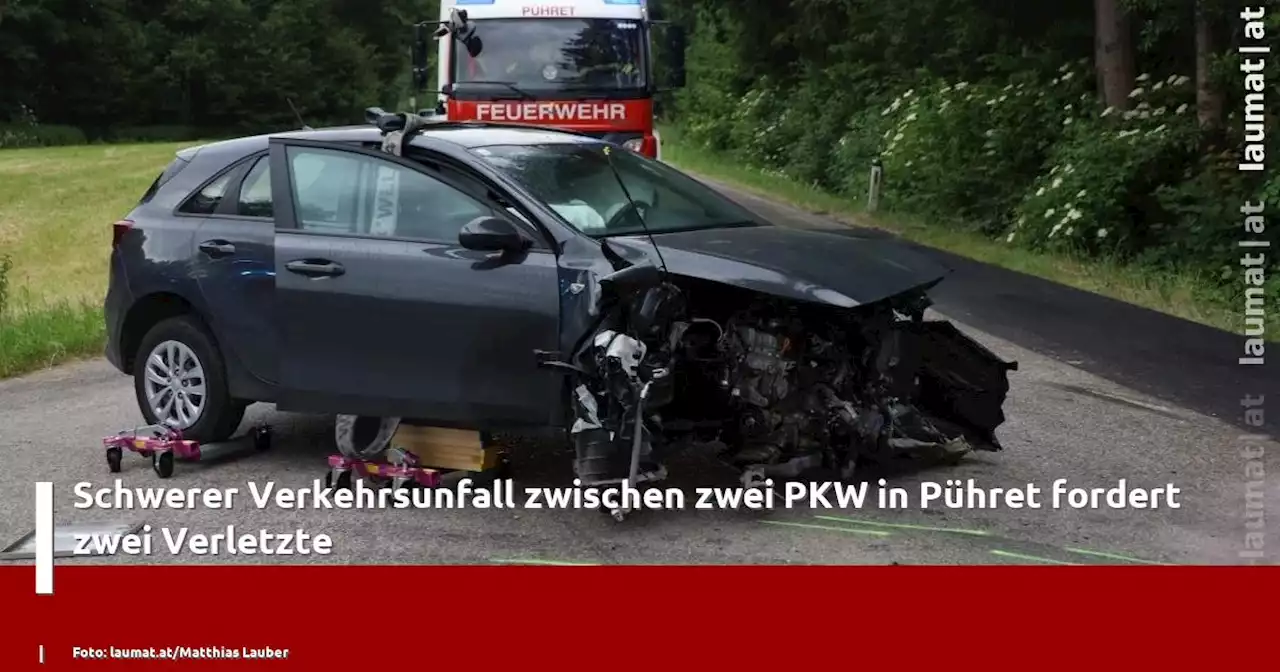 Schwerer Verkehrsunfall zwischen zwei PKW in Pühret fordert zwei Verletzte | laumat|at