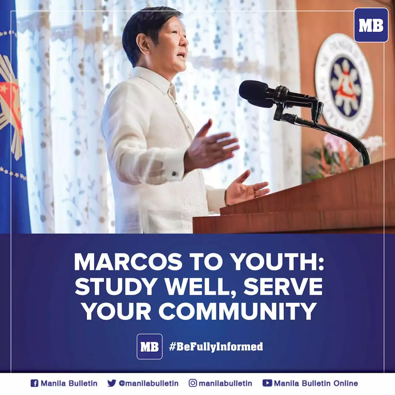 Marcos to youth: Study well, serve your community