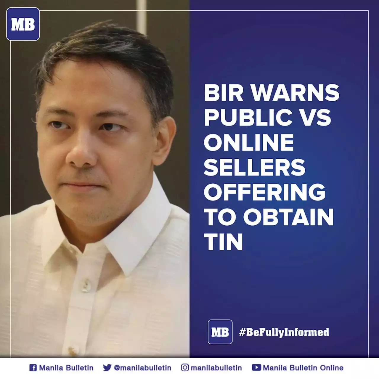 BIR warns public vs online sellers offering to obtain TIN