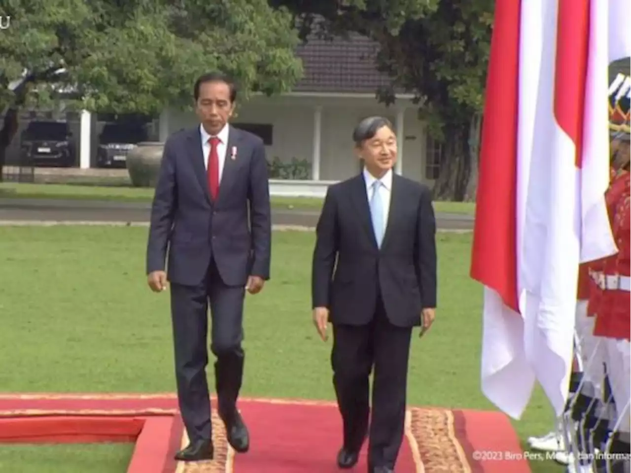 Presiden Jokowi Sambut Kehadiran Kaisar Naruhito di Istana Bogor