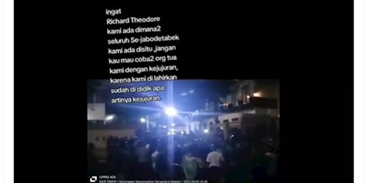 Viral Video Rumah TikToker Theodore di Tangerang Dikepung Warga NTT, Cek Faktanya | merdeka.com