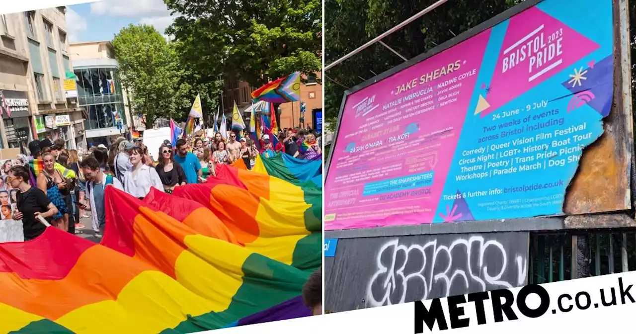 Bristol Pride billboard set alight less than 24 hours after being put up