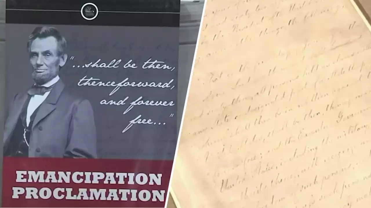 Emancipation Proclamation to be on permanent display next to founding US documents