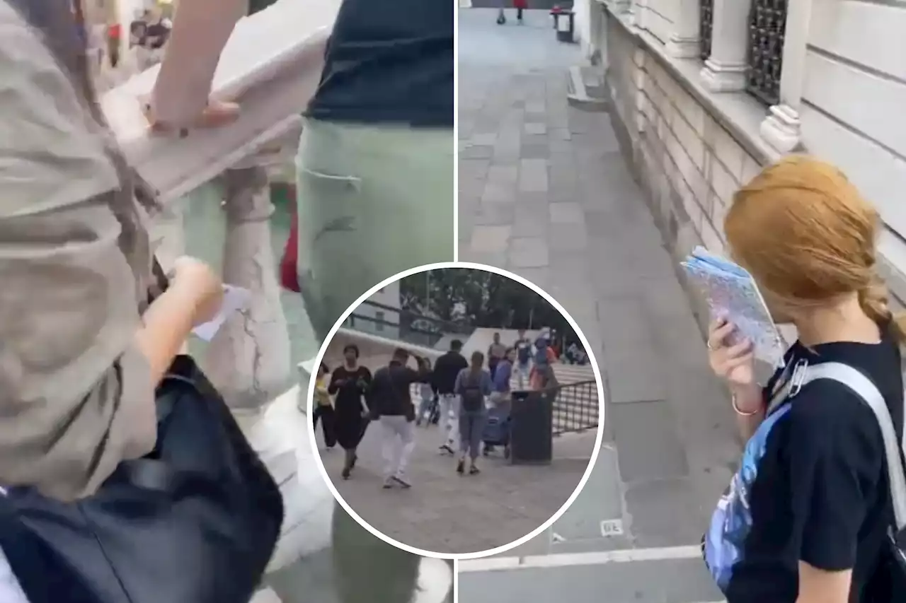 Woman cheered for confronting suspected pickpockets targeting tourists