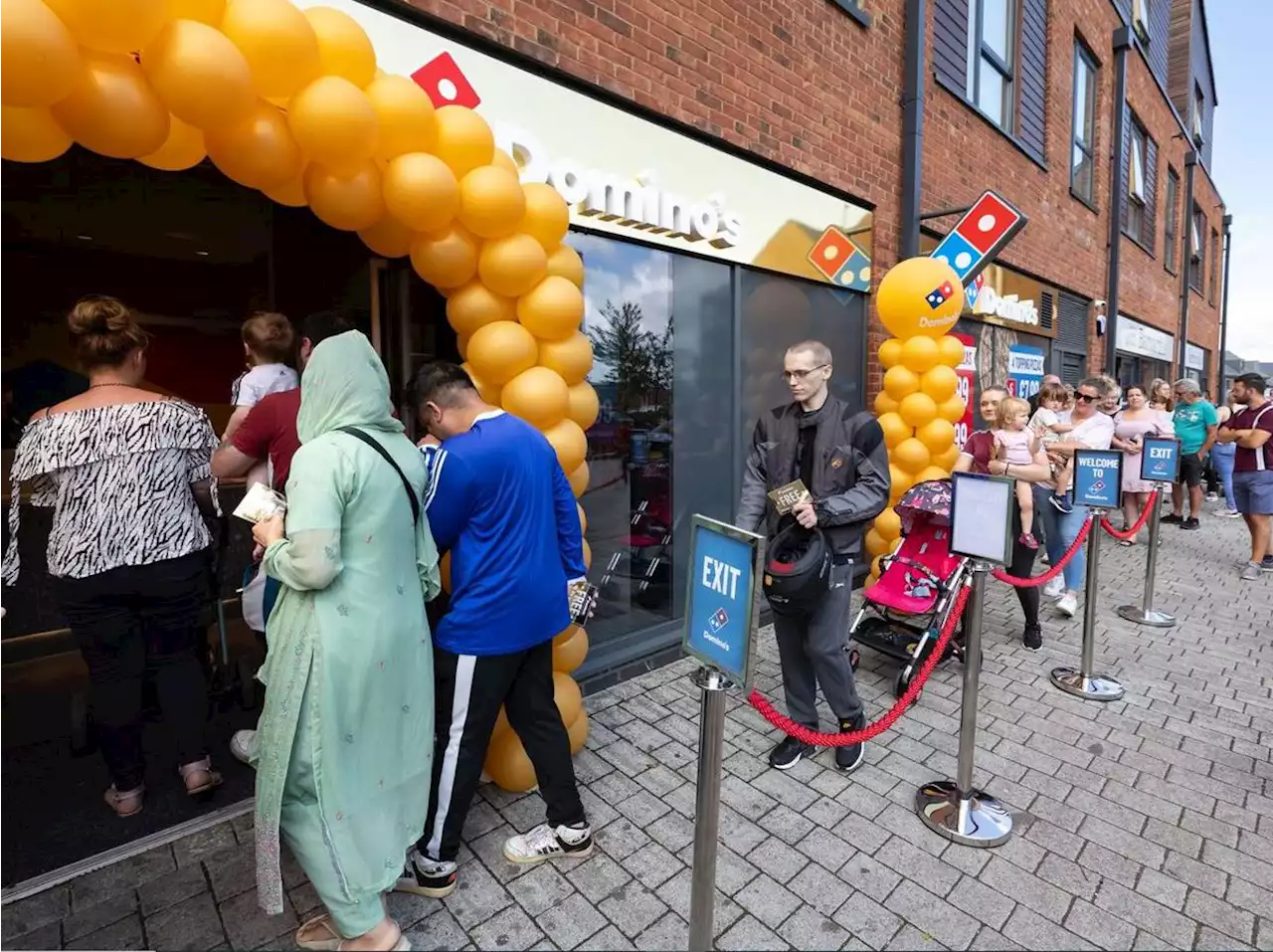 Hundreds turn up for a pizza the action at opening of Telford's newest Domino's