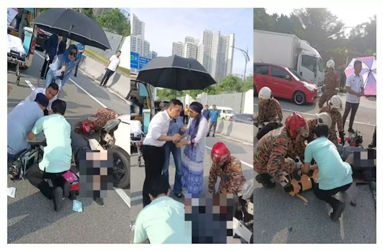 Johor MB helps accident victim