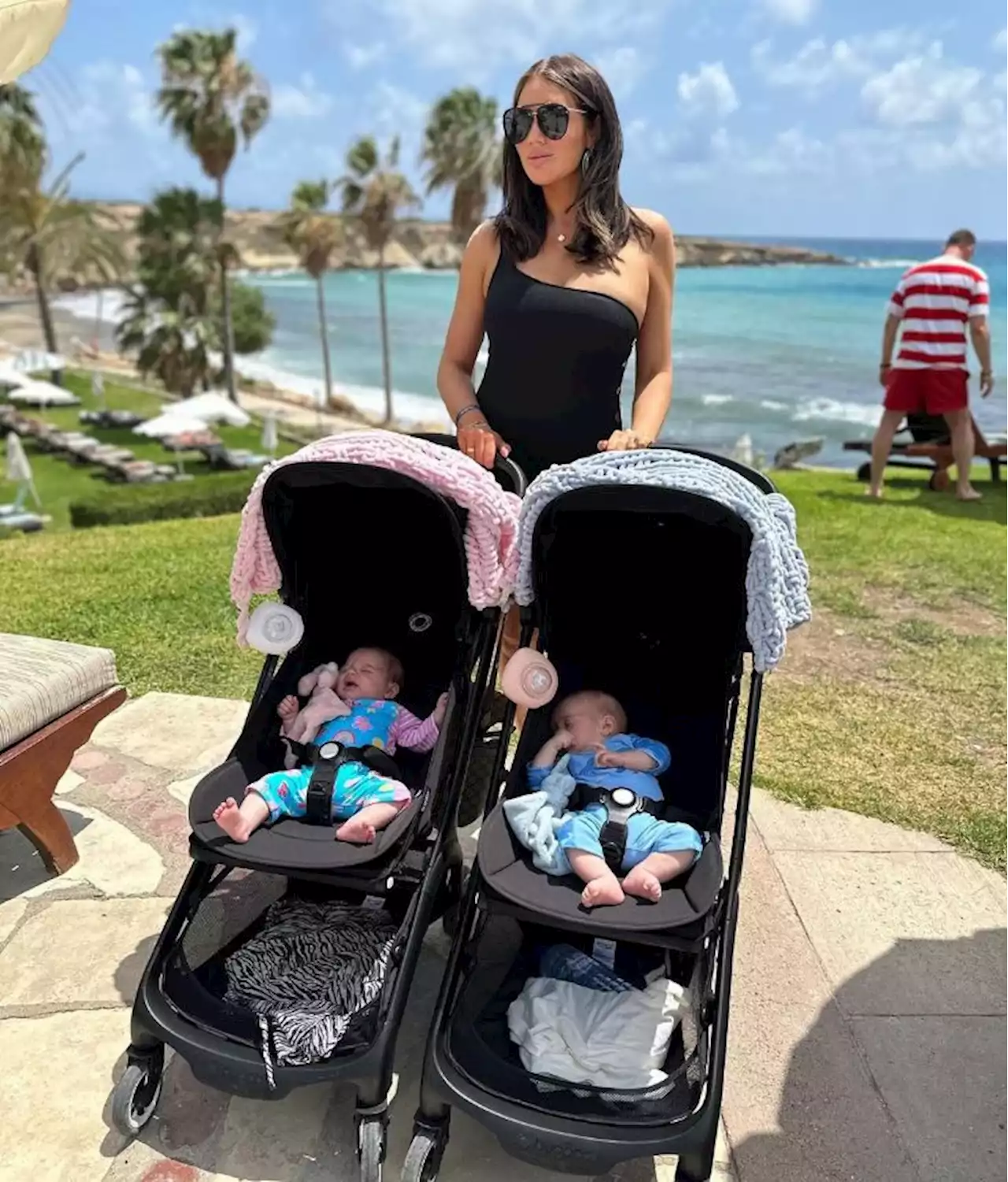 Towie's Amy Childs mum-shamed as she moans about struggles of travelling abroad with newborn twins