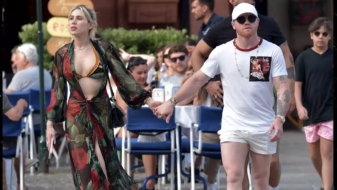 Canelo Alvarez & Wife Shop, Pack On PDA During Romantic Italian Vacay!