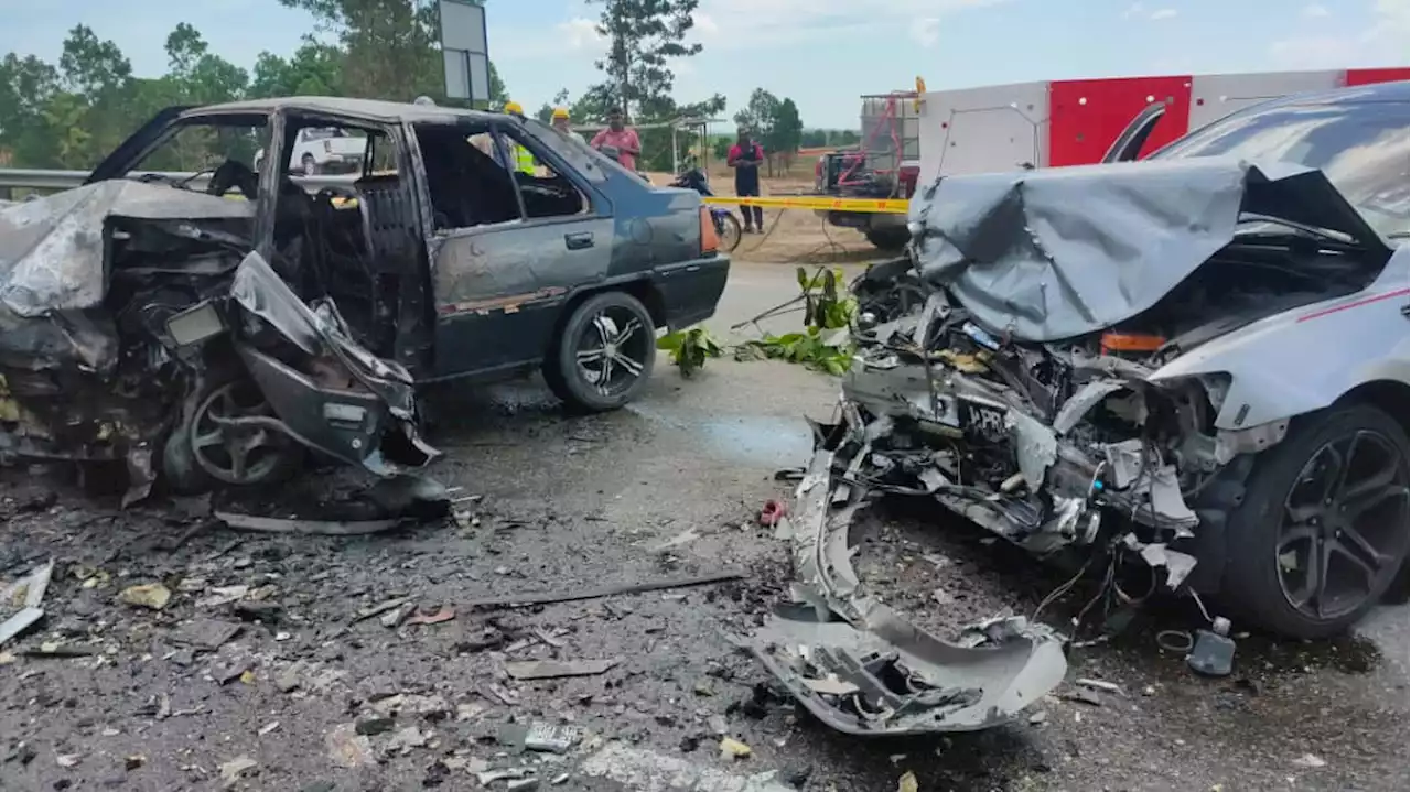 Bapa rentung, dua anak serta isteri parah kemalangan