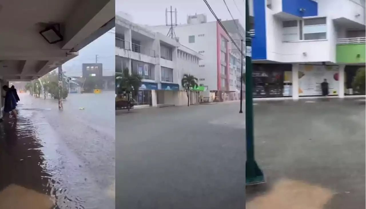 Graves inundaciones en San Andrés por intensas lluvias con tormentas eléctricas