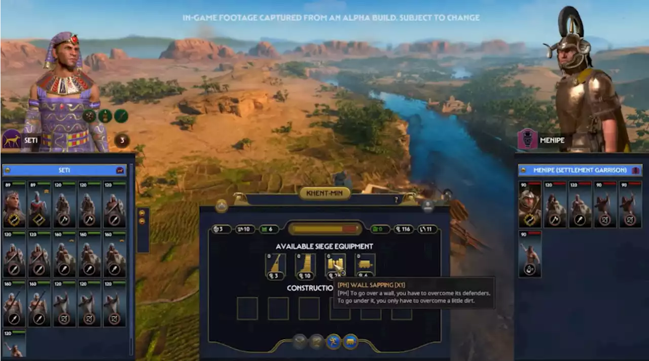 ��Total War: PHARAOH�פ�45ʬ���äפ���⡣��ȯ�ؤ�ǻ���ʺ��̲�ܥ����������򤨤��Ҳ��������