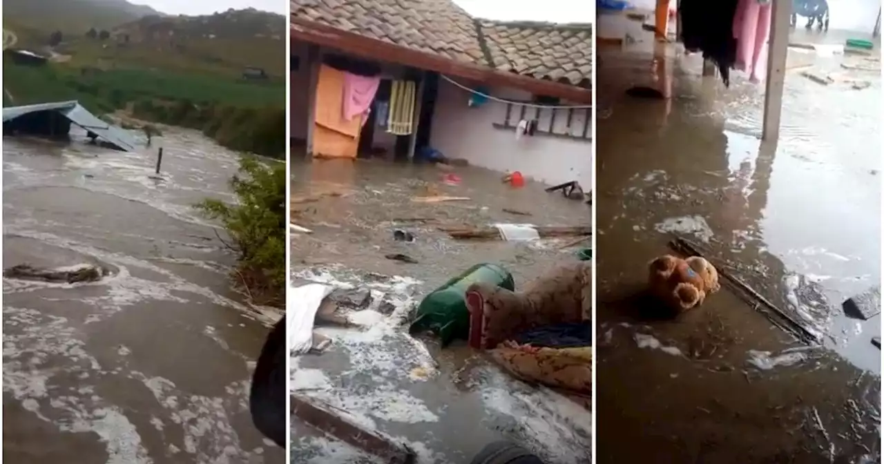 Cultivos de cebolla, viviendas y vías afectadas por desbordamiento de tres ríos en Berlín, Santander