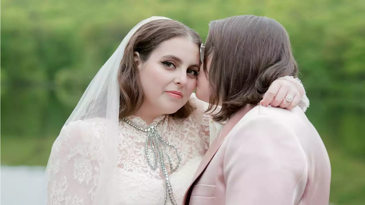 Beanie Feldstein & Bonnie-Chance Roberts Wore Gucci To Their Summer Camp-Themed Wedding