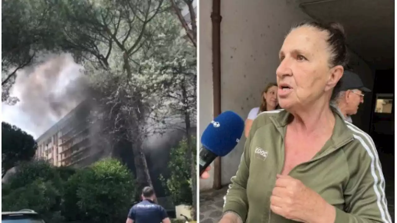 Roma, incendio a Colli Aniene, i vicini: «Siamo corsi a prendere l'ascensore, traballava. Sentivamo i vetri scoppiare »