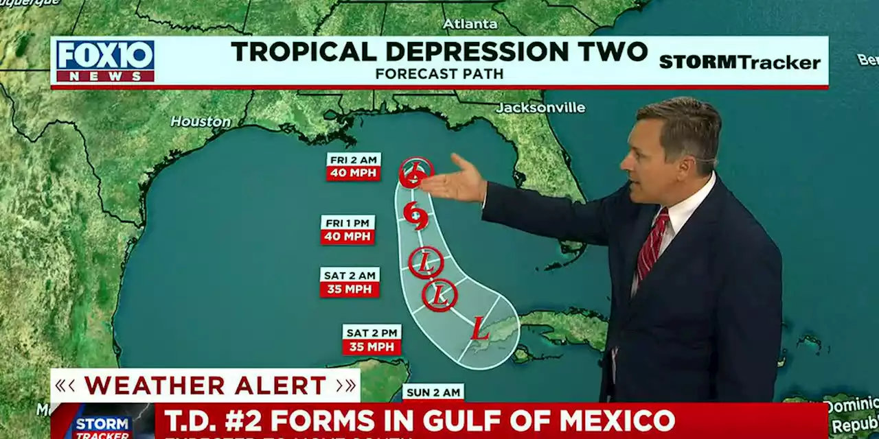 National Hurricane Center begins issuing advisories on Tropical Depression Two