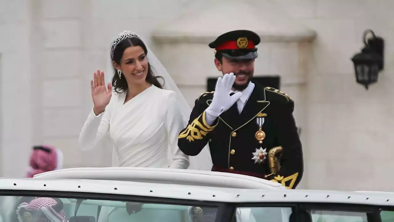 Princess Rajwa of Jordan breaks with tradition in ultra modern wedding outfit