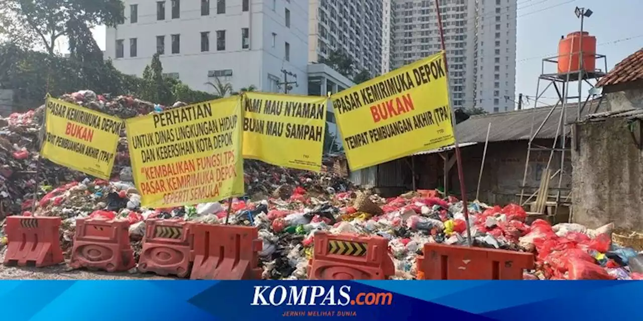 Gunungan Sampah di TPS Pasar Kemiri Muka Mulai Diangkut, Pedagang Ucapkan Terima Kasih