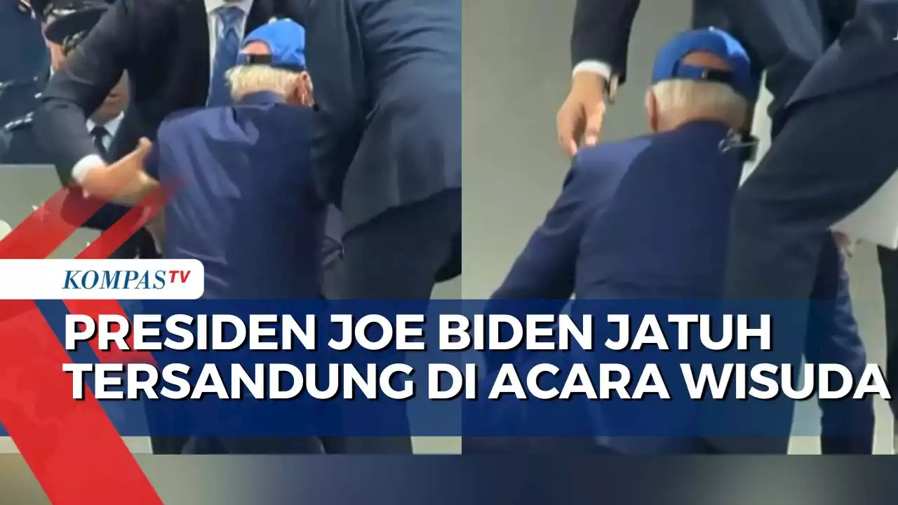 Momen Presiden Amerika Serikat, Joe Biden Jatuh Tersandung di Acara Wisuda