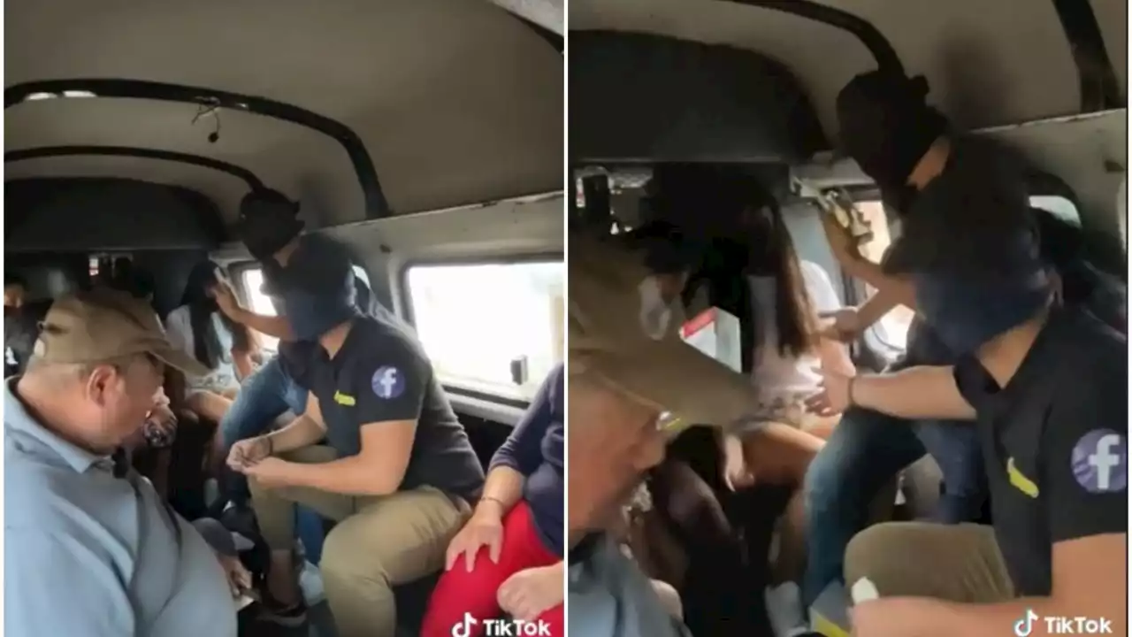 VIDEO TIKTOK: 'Asalto' a combi termina con final feliz