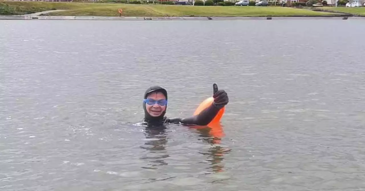 Lancs ex-soldier becomes first person to swim from UK to Isle of Man