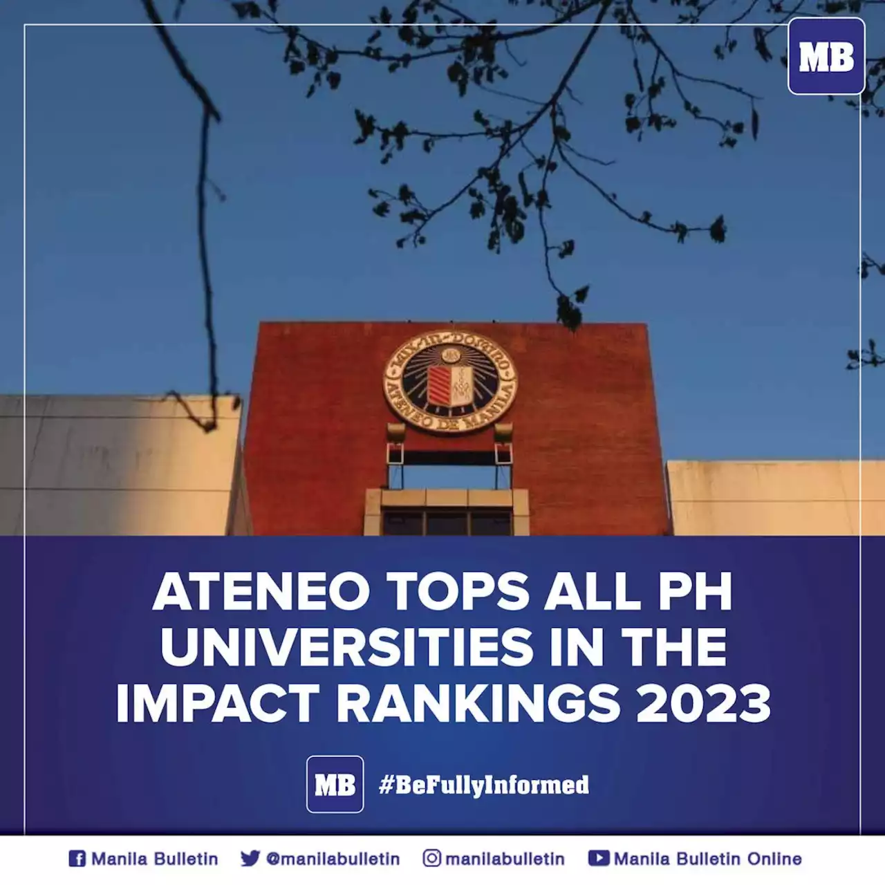 Ateneo tops all PH universities in THE Impact Rankings 2023 ​