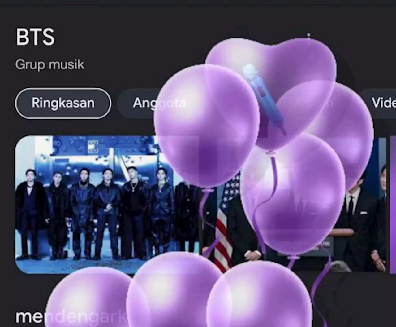 Begini Cara Unlock Balon Ungu BTS di Google