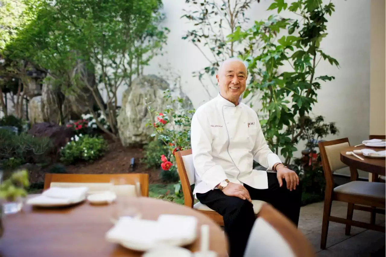 Palo Alto: Chef Nobu shows off his new Japanese garden patio, and talks teamwork, tequila, De Niro