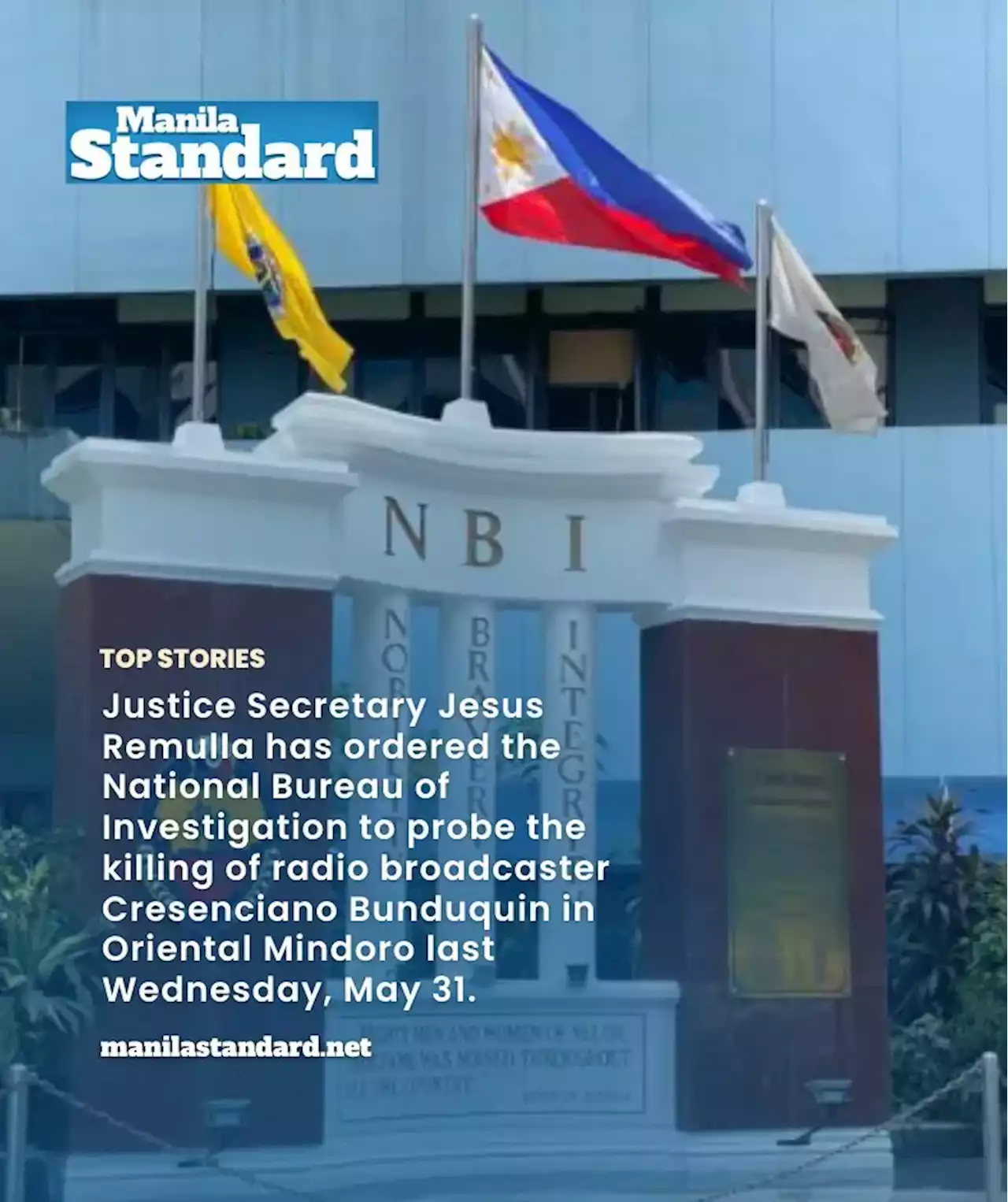 NBI to probe broadcaster’s murder