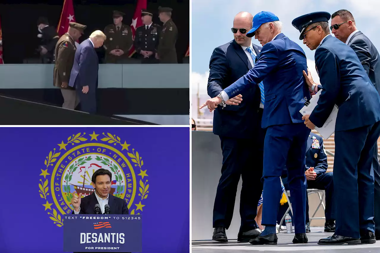 GOP rivals Trump and DeSantis wish Biden well after president falls at Air Force graduation