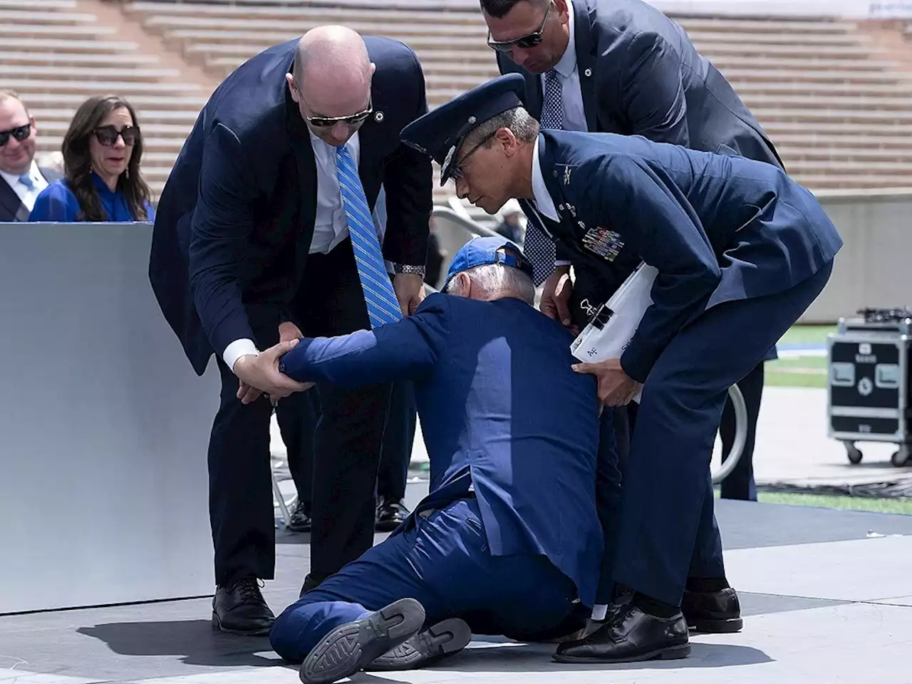 White House says Biden is 'fine' after he fell on stage at Air Force graduation